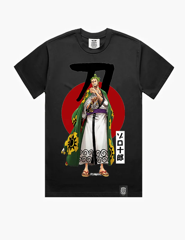 OG Culture X Pro Club Heavyweight Tee - One Piece Ronoroa Zoro's Sword - Image 3