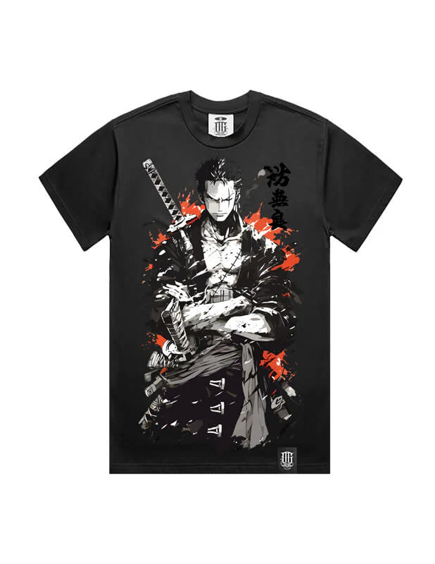 OG Culture X Pro Club Heavyweight Tee - One Piece Zoro Ink - Image 10
