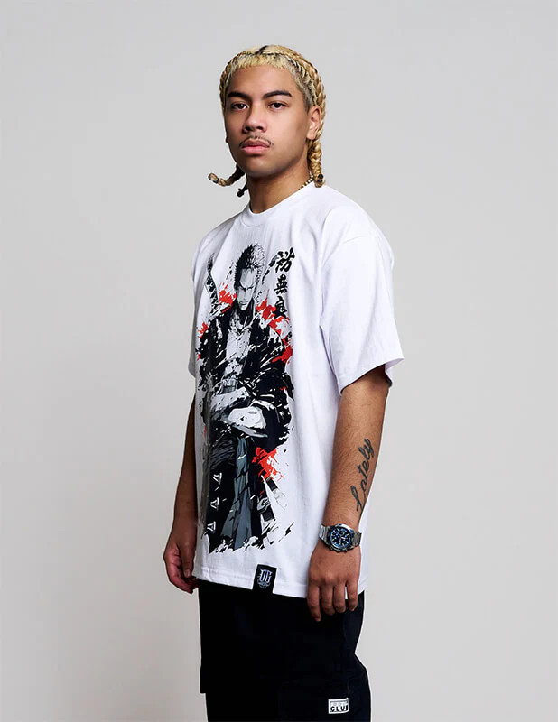 OG Culture X Pro Club Heavyweight Tee - One Piece Zoro Ink - Image 3