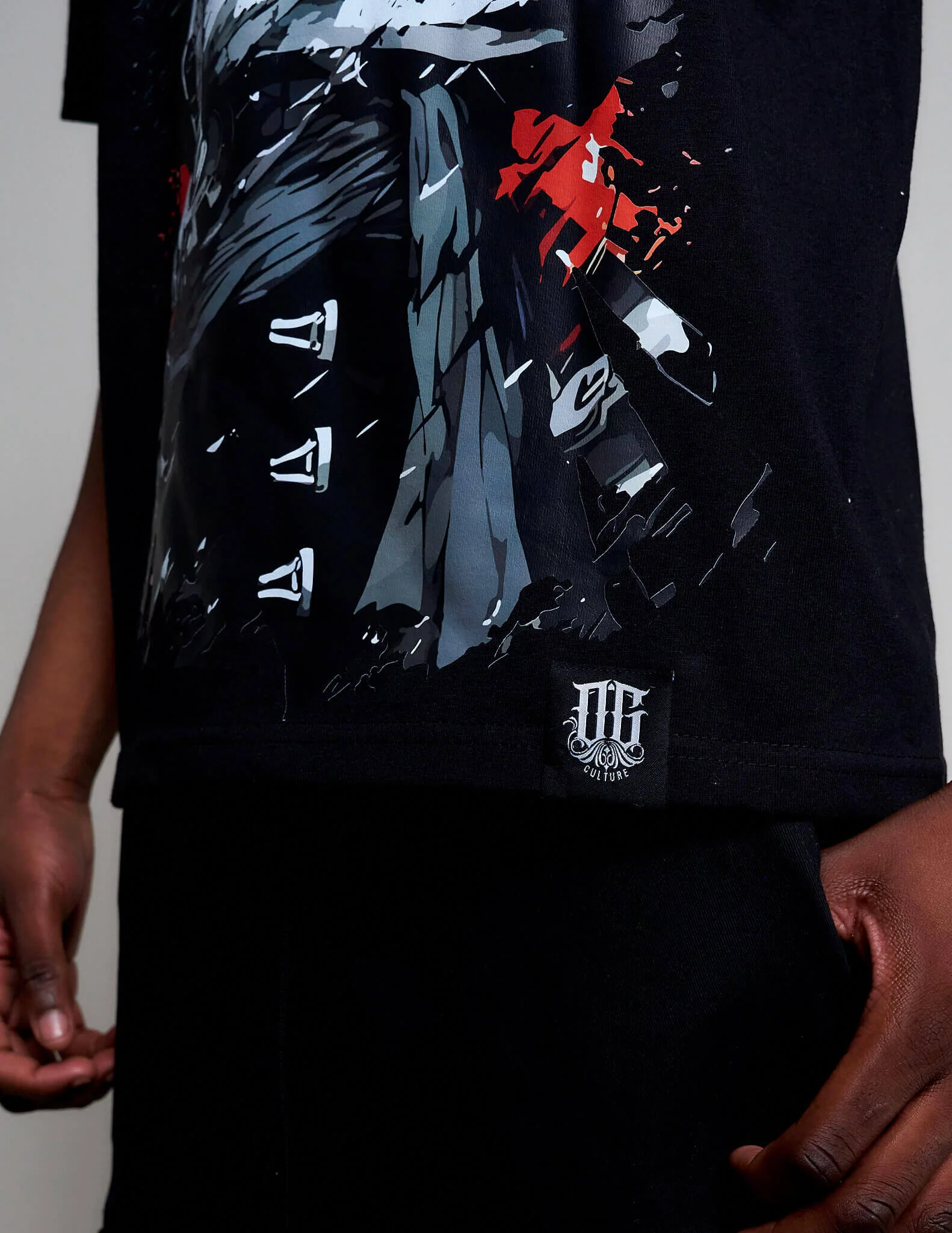 OG Culture X Pro Club Heavyweight Tee - One Piece Zoro Ink - Image 9