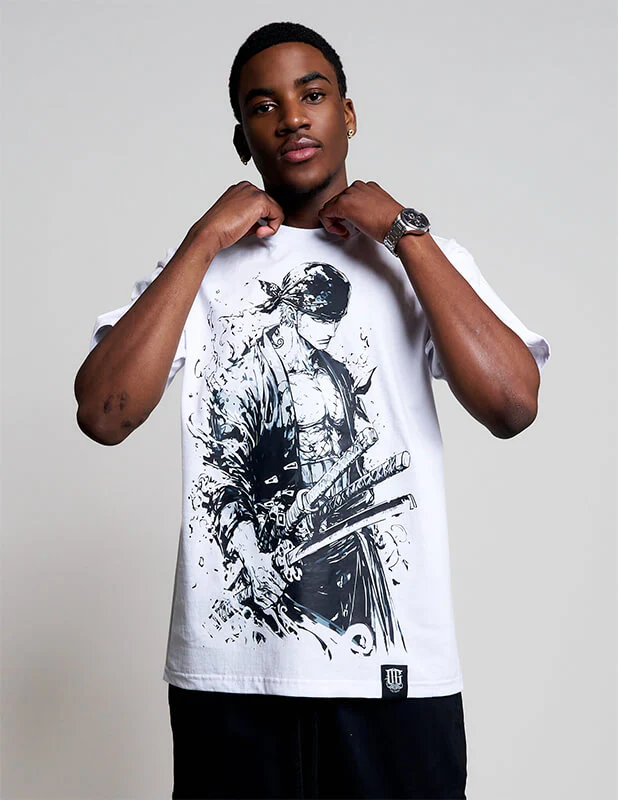 OG Culture X Pro Club Heavyweight Tee - One Piece Zoro Sword Ink