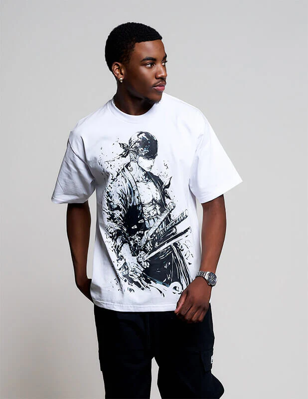 OG Culture X Pro Club Heavyweight Tee - One Piece Zoro Sword Ink - Image 2