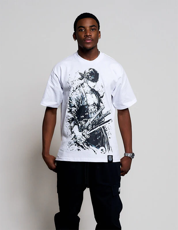 OG Culture X Pro Club Heavyweight Tee - One Piece Zoro Sword Ink - Image 3