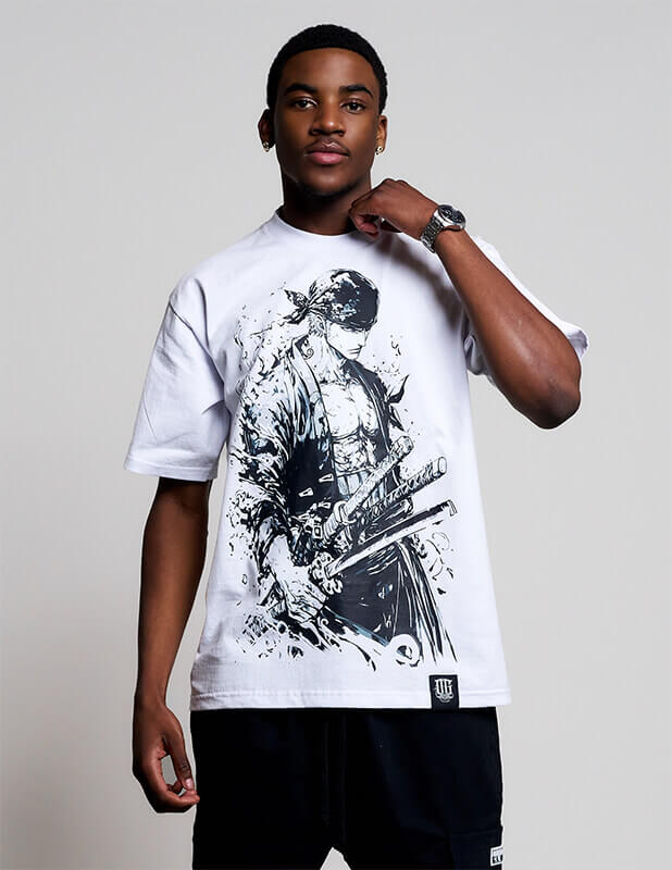 OG Culture X Pro Club Heavyweight Tee - One Piece Zoro Sword Ink - Image 4