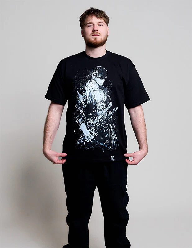OG Culture X Pro Club Heavyweight Tee - One Piece Zoro Sword Ink - Image 6