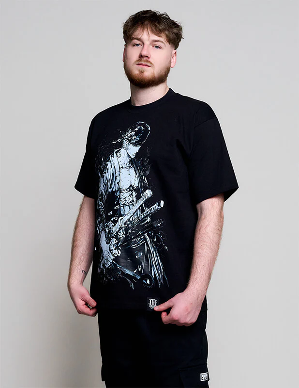 OG Culture X Pro Club Heavyweight Tee - One Piece Zoro Sword Ink - Image 7
