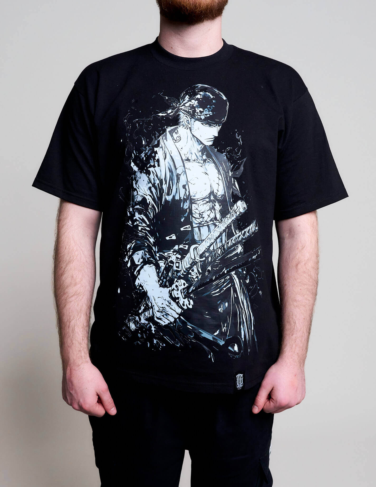 OG Culture X Pro Club Heavyweight Tee - One Piece Zoro Sword Ink - Image 8