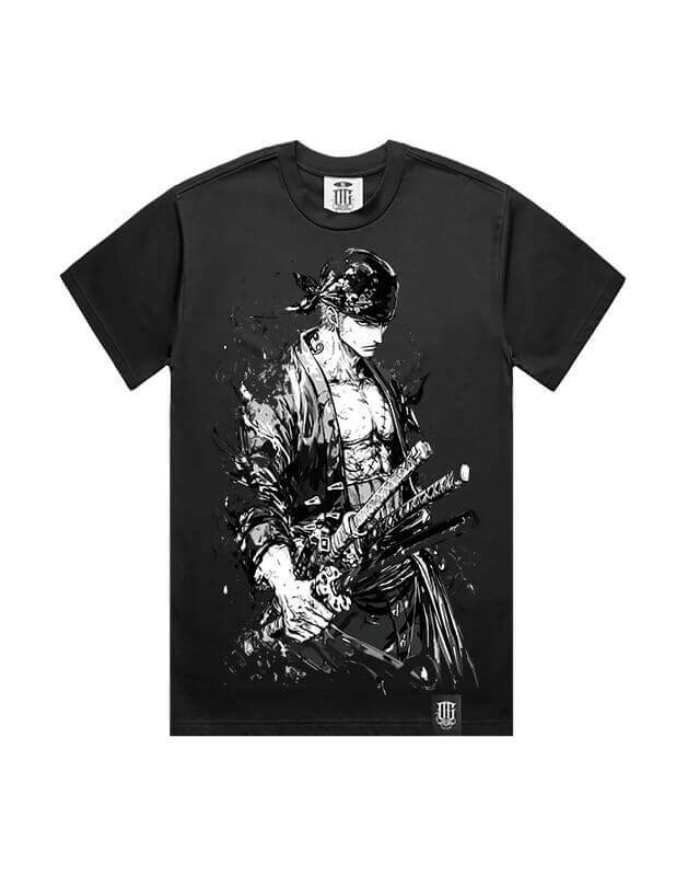 OG Culture X Pro Club Heavyweight Tee - One Piece Zoro Sword Ink - Image 9