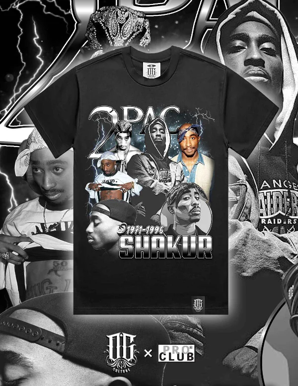 OG Culture X Pro Club Heavyweight Tee - Tupac Shakur 1971-1996 - Image 6