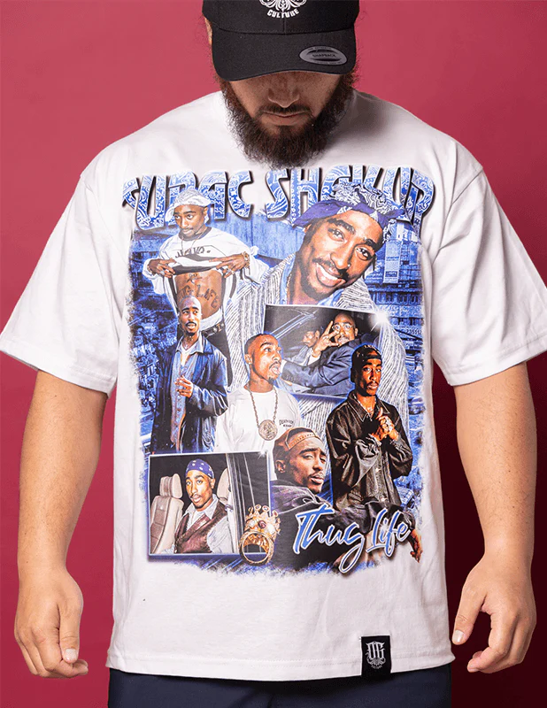 OG Culture X Pro Club Heavyweight Tee - Tupac Shakur Bandana - Image 2