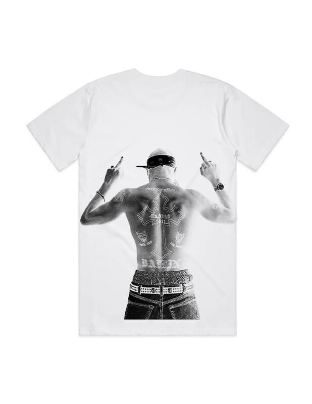 OG Culture X Pro Club Heavyweight Tee - Tupac Shakur FU Back Print - Image 4