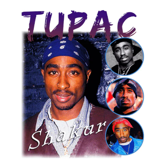 Pro Club 2pac Shakur Digital printed Tee - Image 6