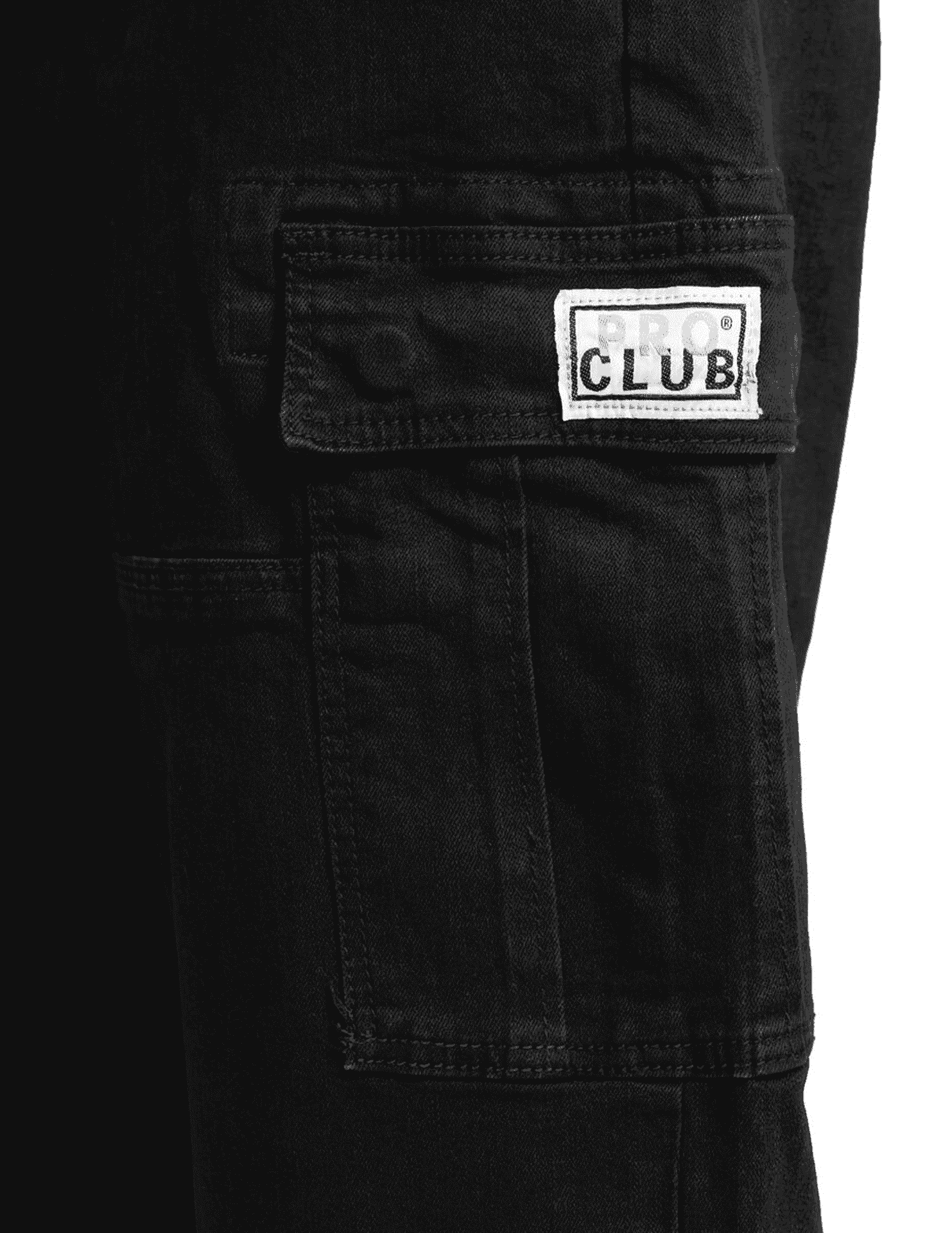 Pro Club Baggy Denim Cargo - Black - Image 5
