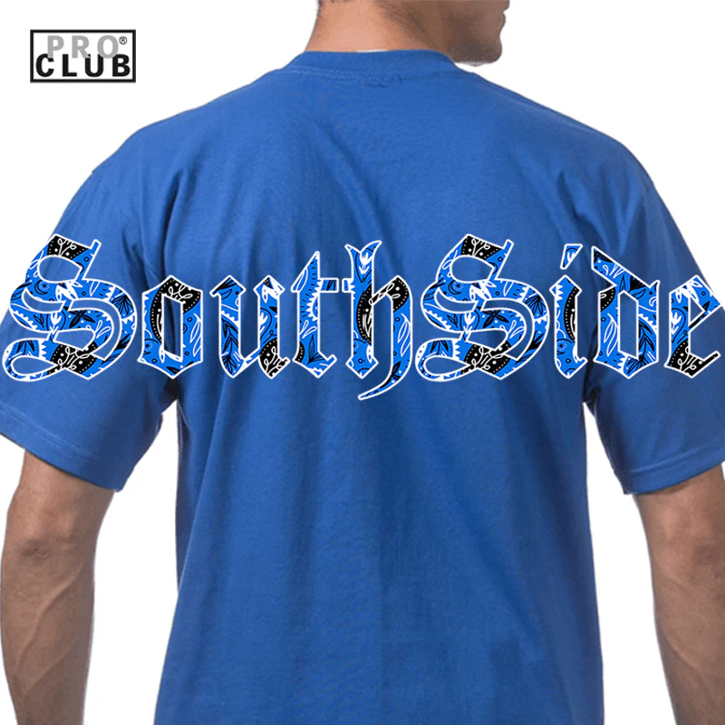 Pro Club Bandana SouthSide Tee - Royal - Image 4