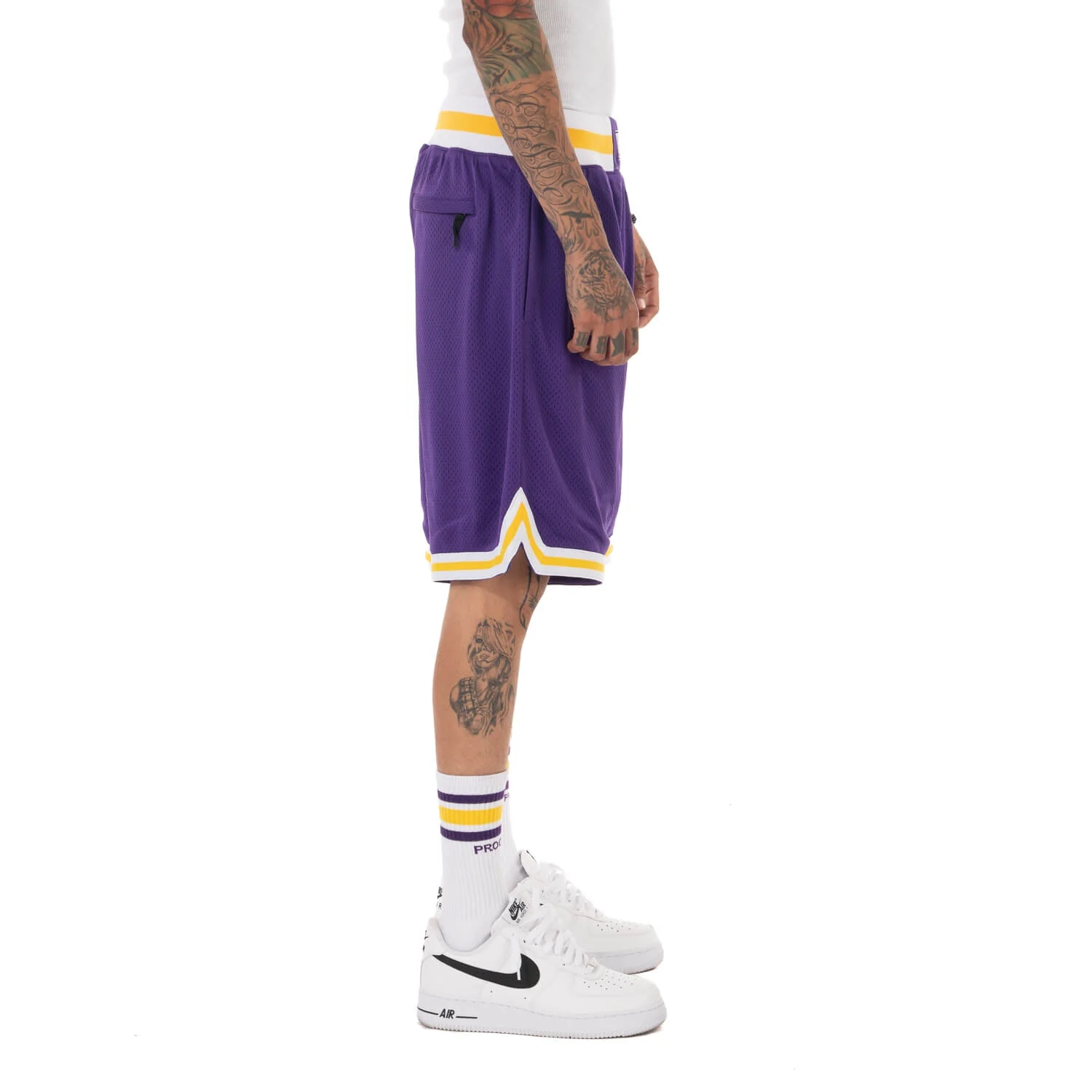 Pro Club Classic Basketball Shorts - Purple - Image 3