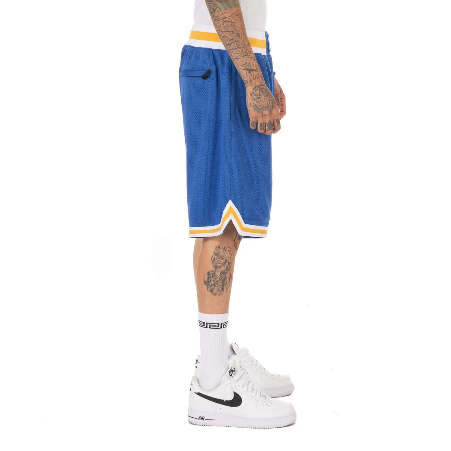 Pro Club Classic Basketball Shorts - TrueBlue/White - Image 3