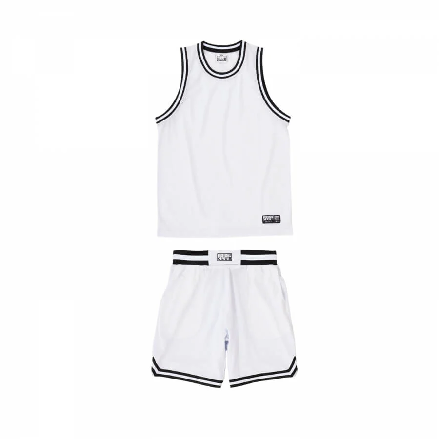 Pro Club Classic Basketball Shorts - White/Black - Image 5