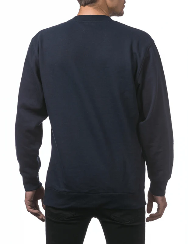 Pro Club Comfort Crew Neck Fleece Pullover Sweater (9oz) - Navy - Image 2