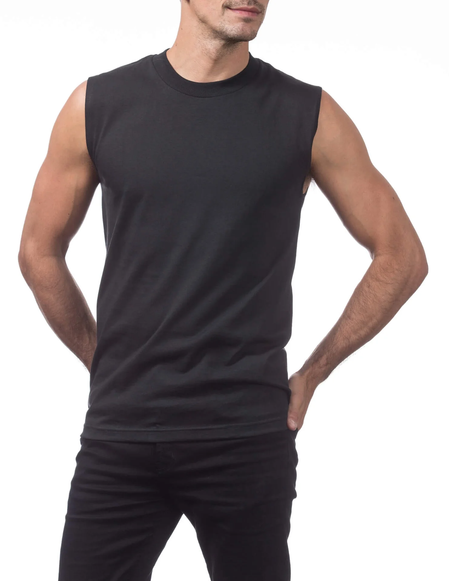 Pro Club Comfort Muscle Tee - BLACK - Image 3