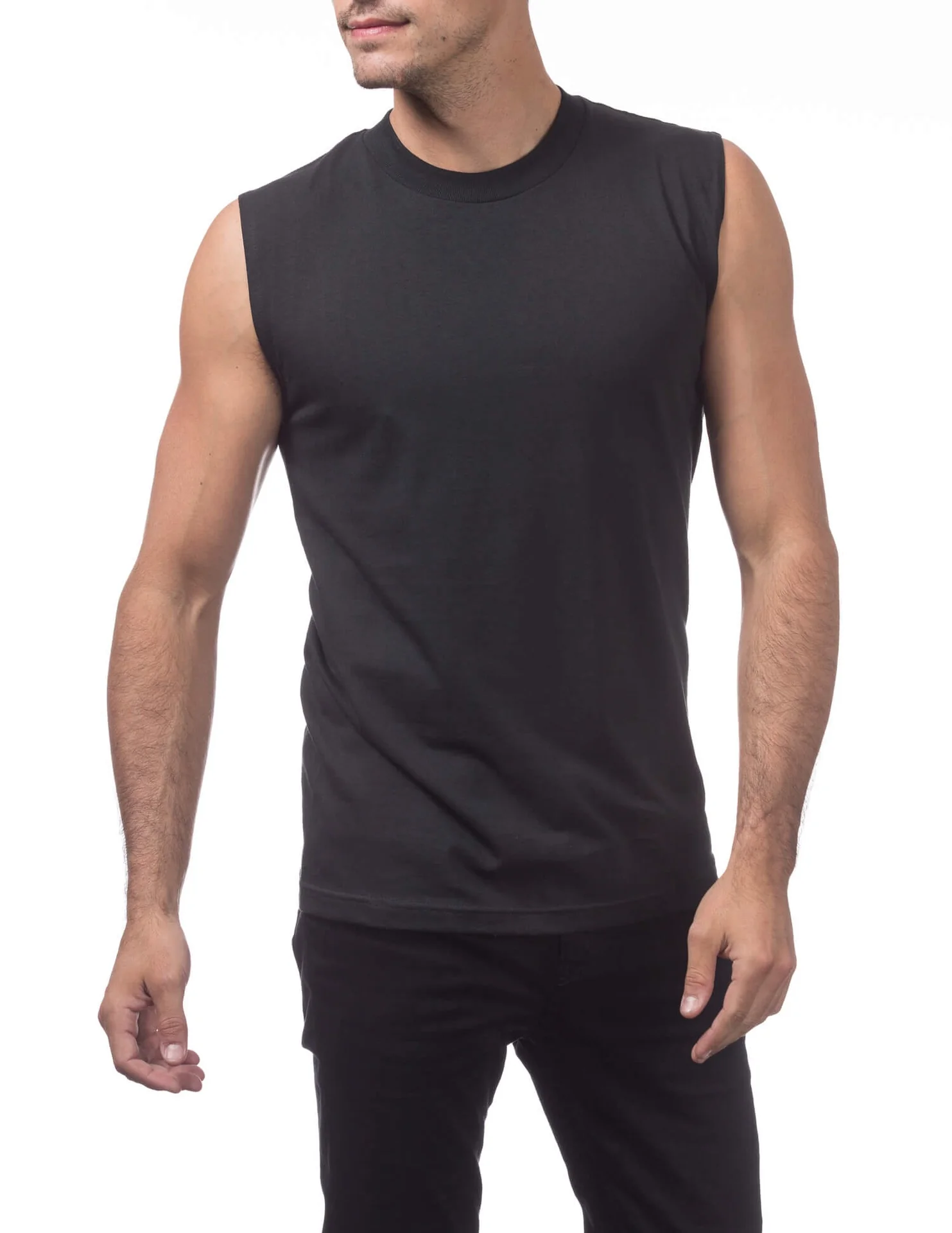 Pro Club Comfort Muscle Tee - BLACK - Image 4
