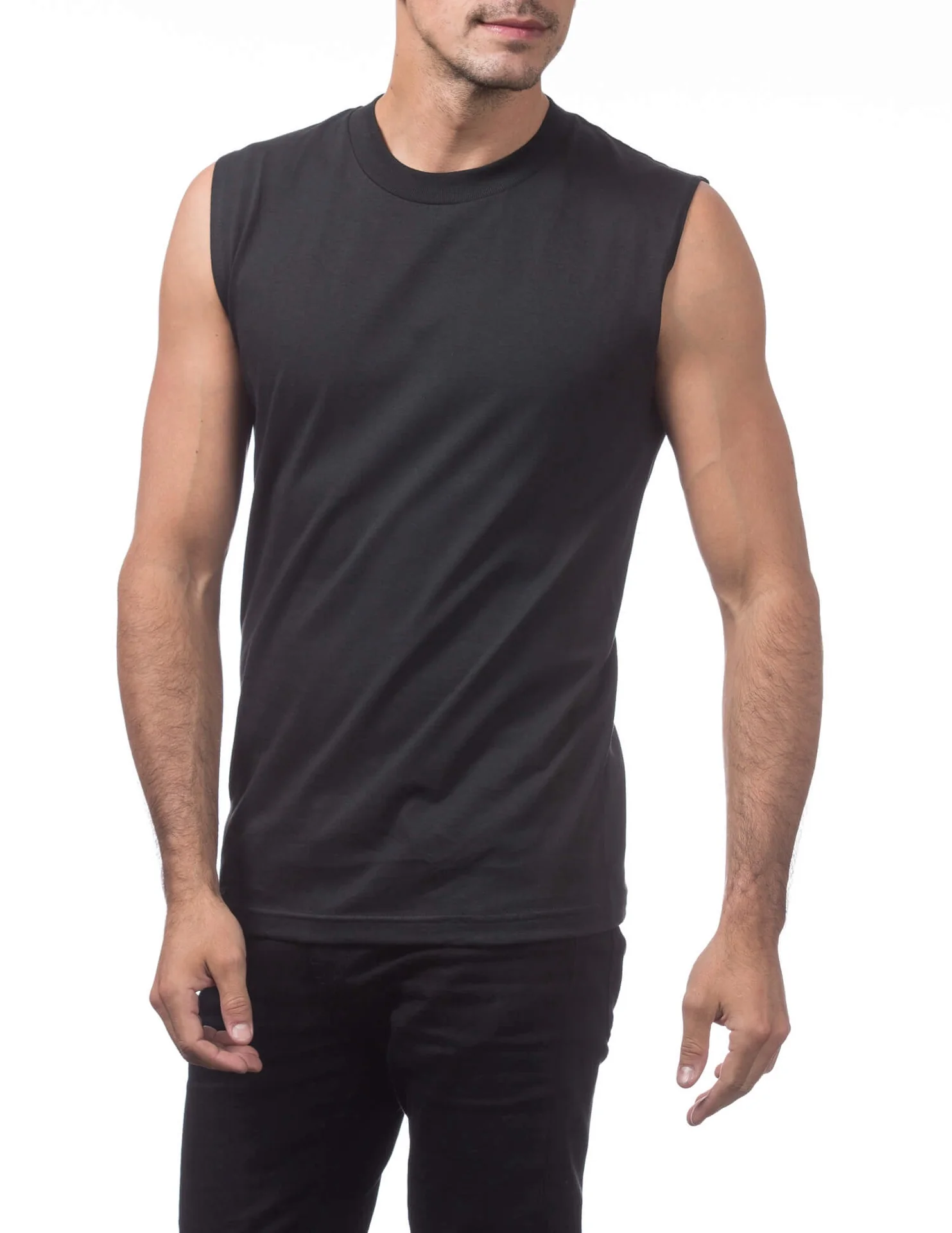 Pro Club Comfort Muscle Tee - BLACK - Image 5