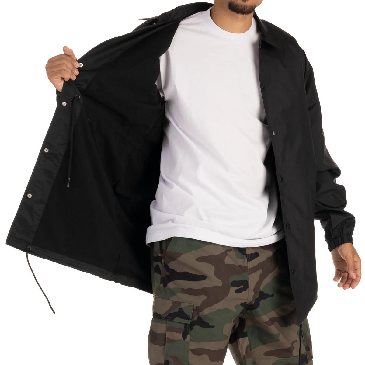 Pro Club Extended Coach Jacket - Black - Image 4