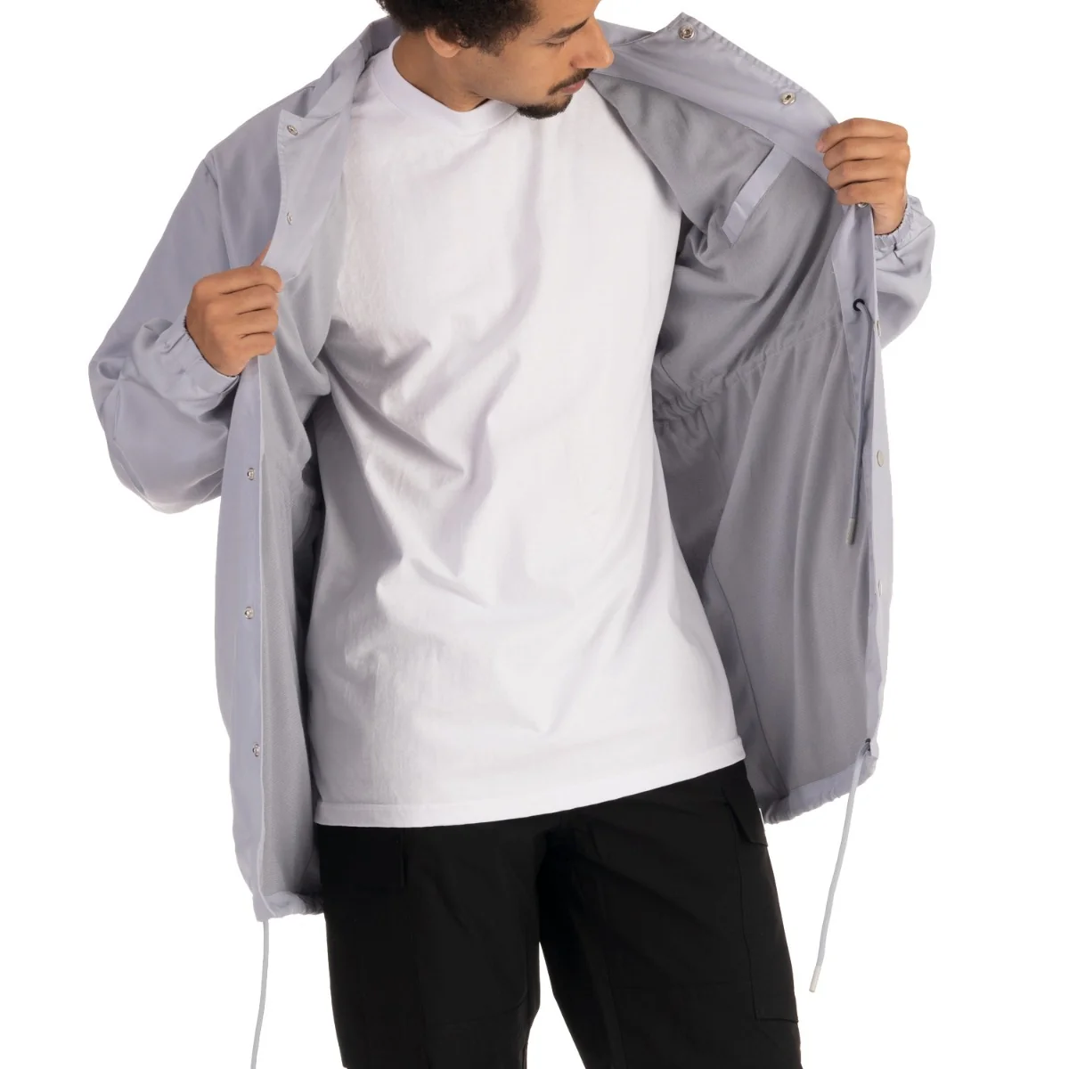 Pro Club Extended Coach Jacket - Silver - Image 2