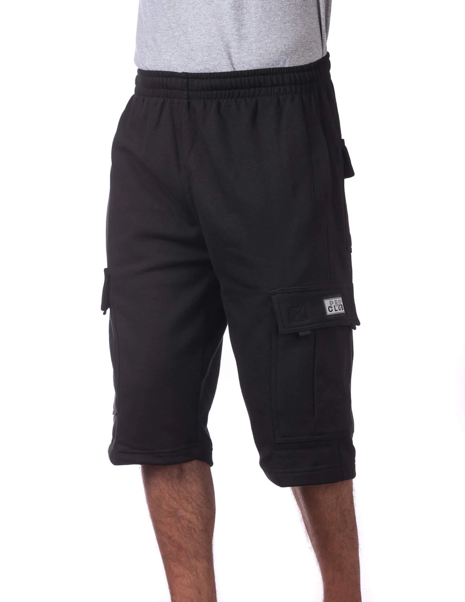 Pro Club FLEECE CARGO SHORTS - BLACK - Image 2