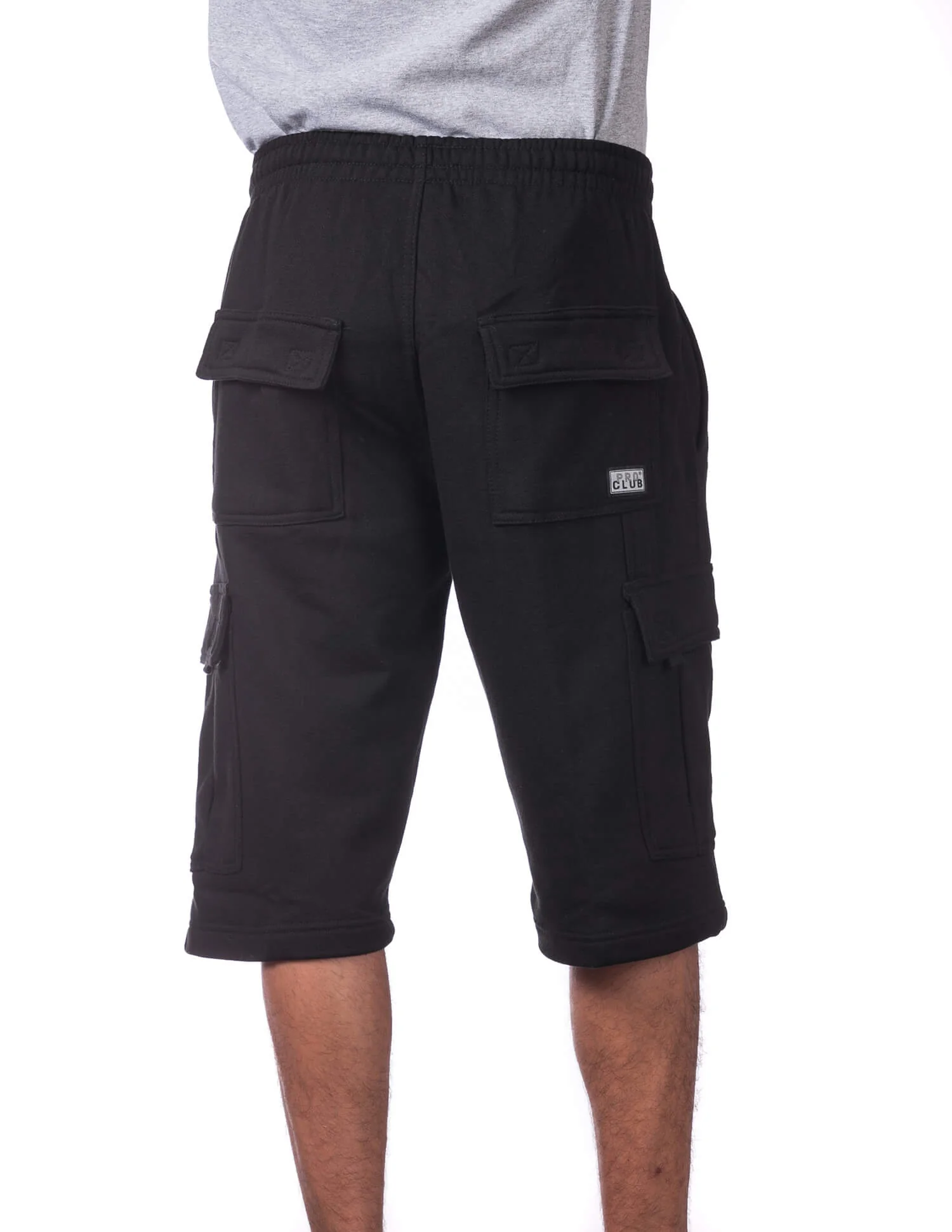 Pro Club FLEECE CARGO SHORTS - BLACK - Image 3