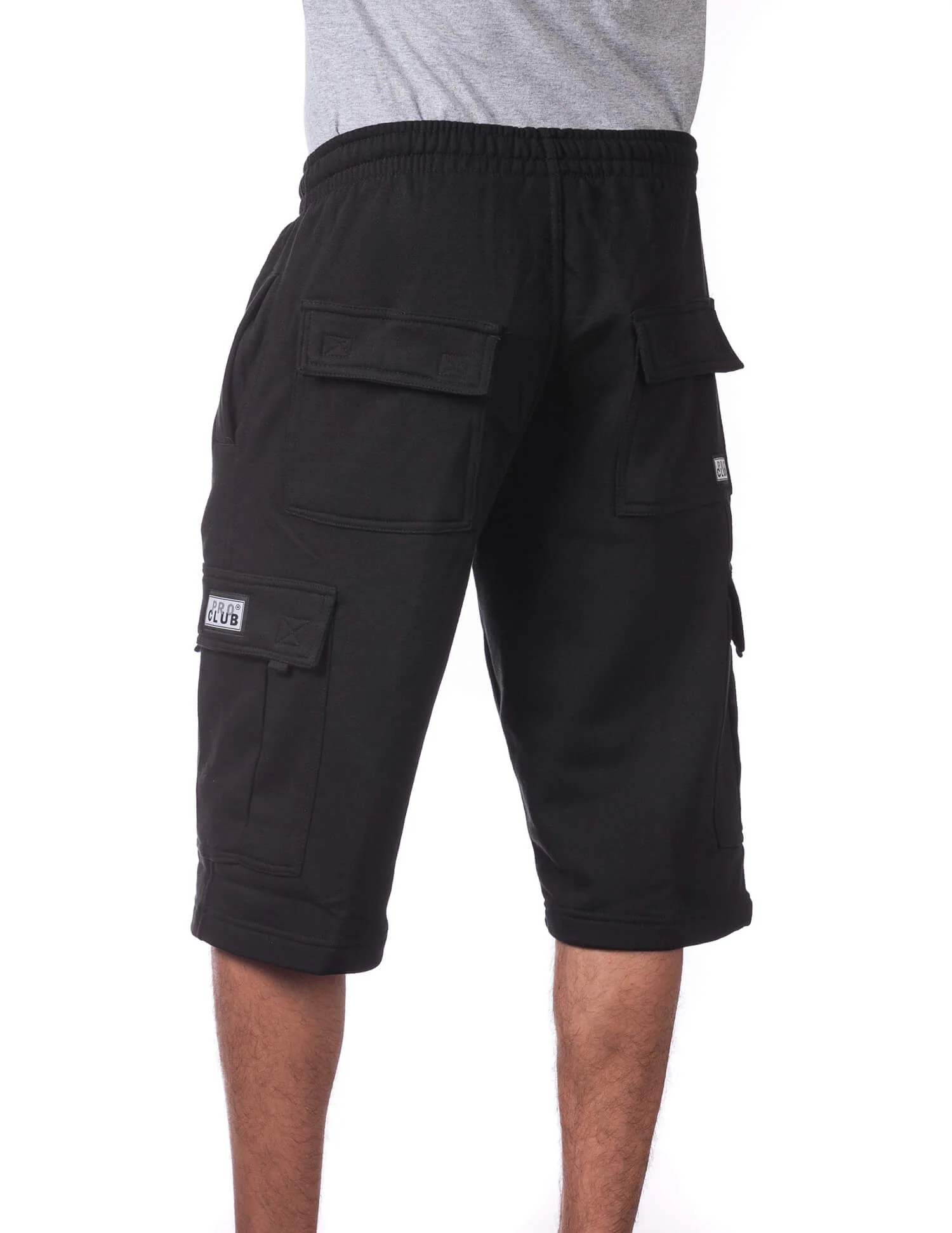 Pro Club FLEECE CARGO SHORTS - BLACK - Image 4