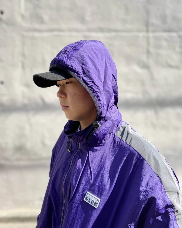 Pro Club Full Court Windbreaker Jacket - Purple - Image 5