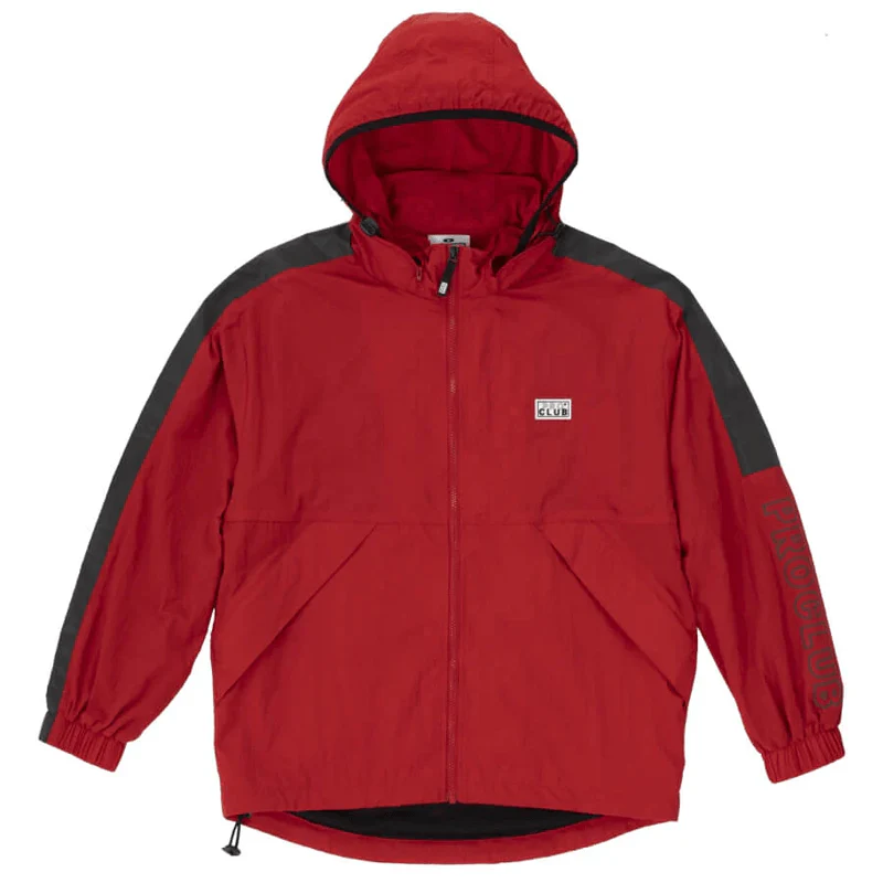 Pro Club Full Court Windbreaker Jacket - Red - Image 4