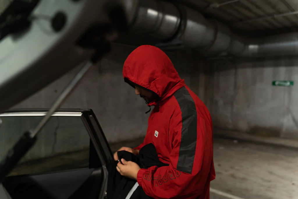 Pro Club Full Court Windbreaker Jacket - Red - Image 5