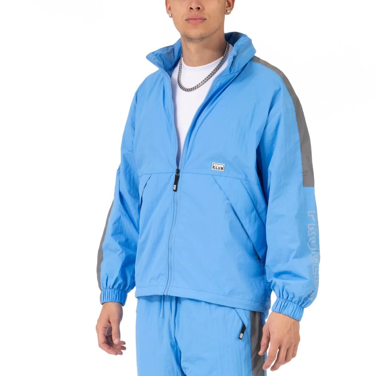 Pro Club Full Court Windbreaker Jacket - Sky blue - Image 2