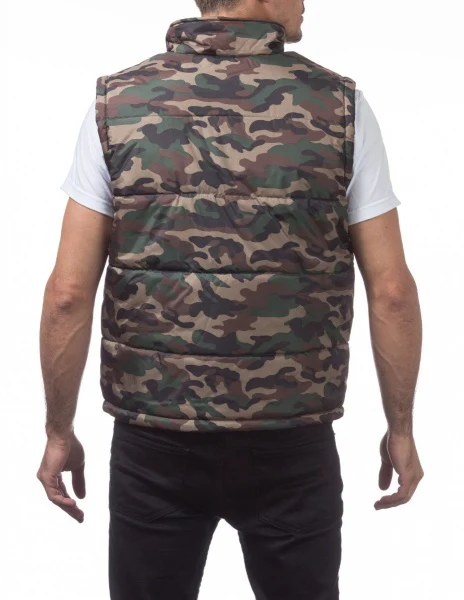 Pro Club Heavy Padding Vest - Green Camo - Image 2