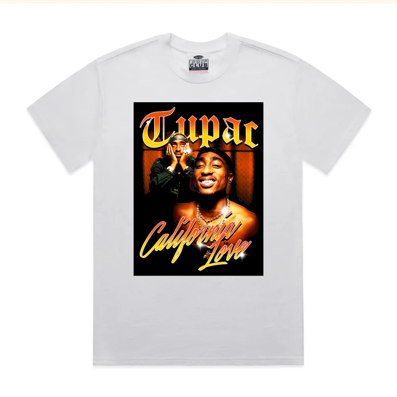 PRO CLUB HEAVYWEIGHT 2PAC CALIFORNIA LOVE DIGITAL PRINTED TEE - Image 2