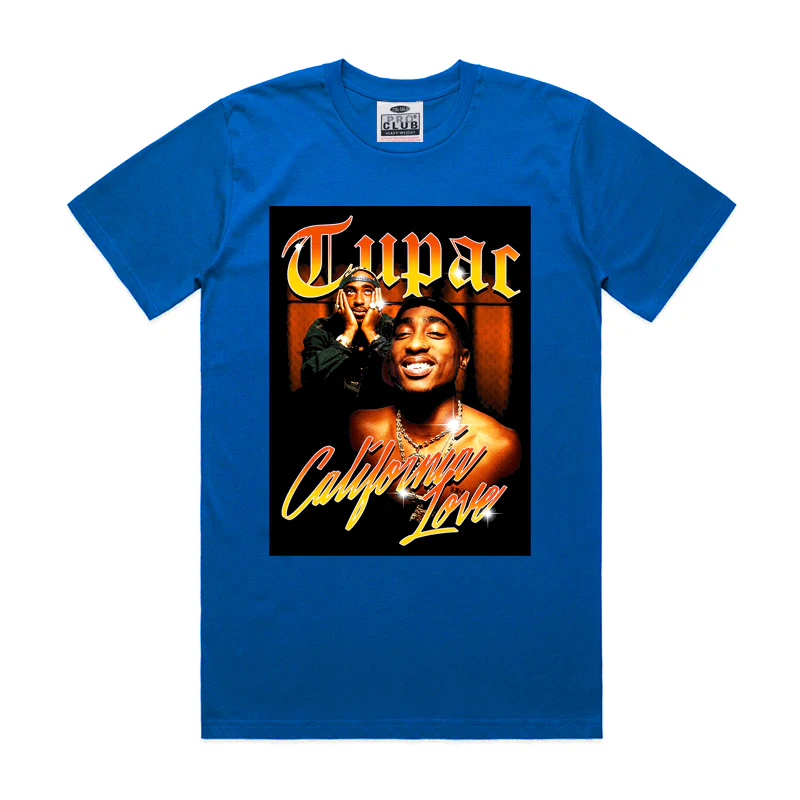 PRO CLUB HEAVYWEIGHT 2PAC CALIFORNIA LOVE DIGITAL PRINTED TEE - Image 4