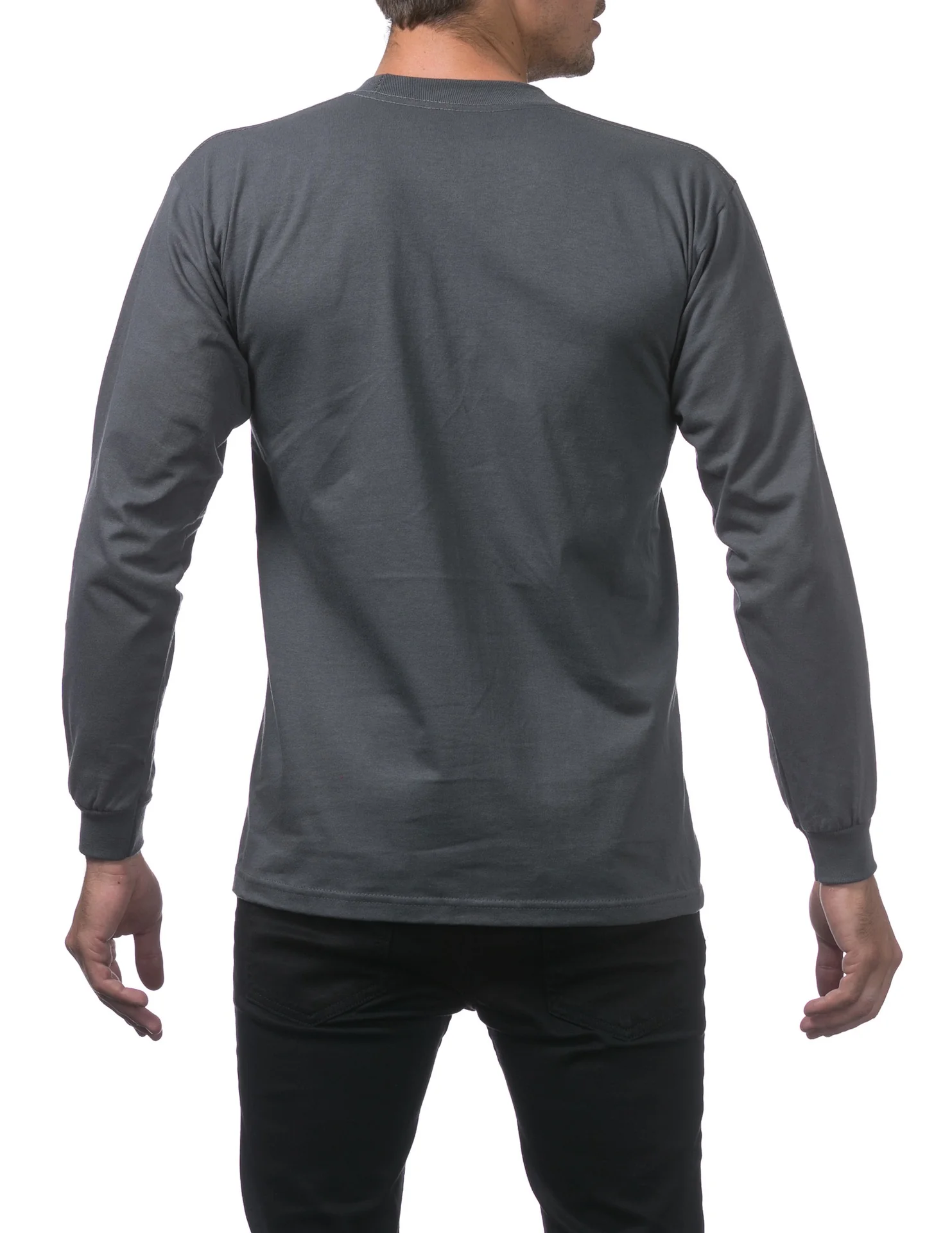 Pro Club Heavyweight Cotton Long Sleeve Crew Neck - GRAPHITE - Image 2