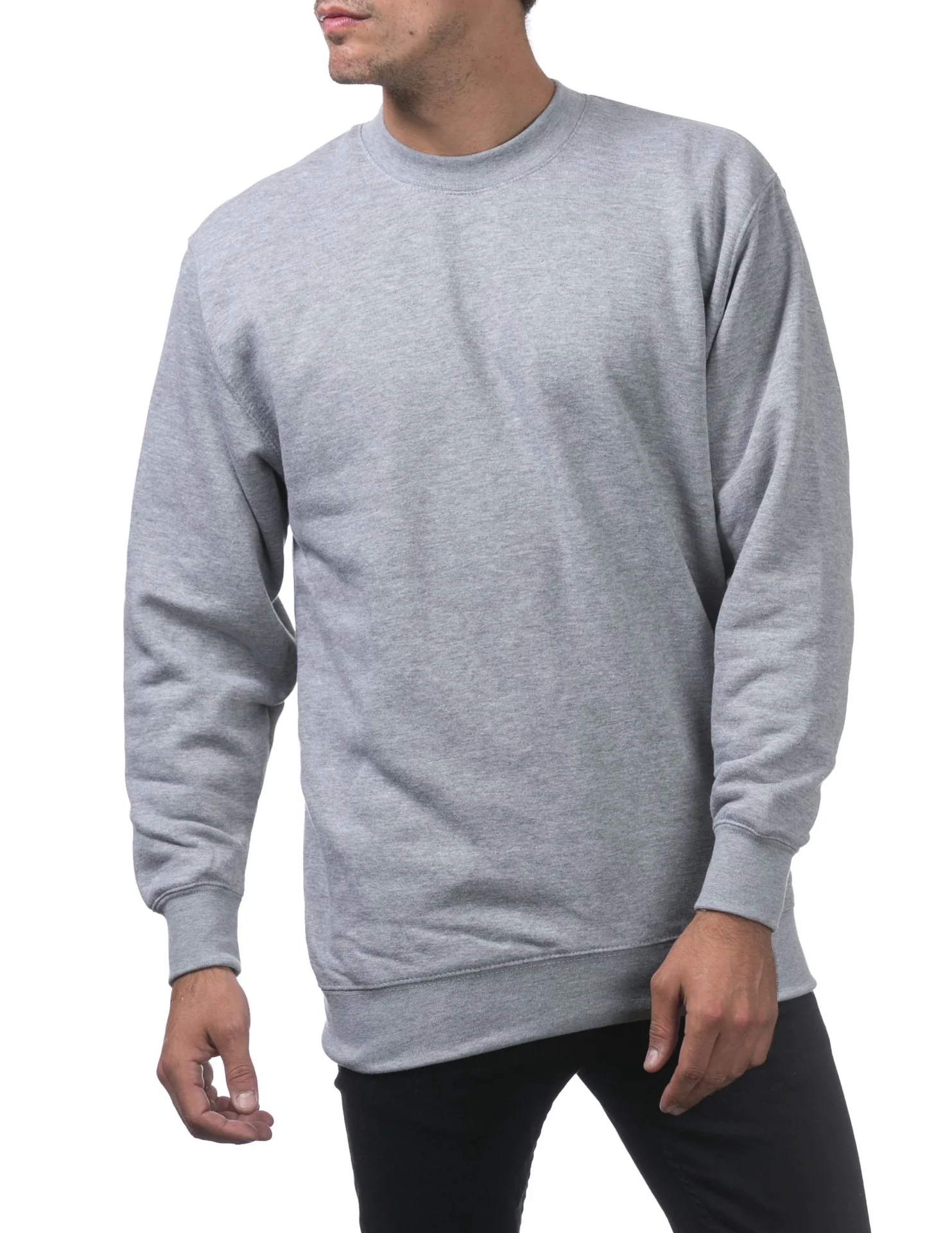 Pro Club Heavyweight Crew Neck Fleece Pullover Sweater (13oz) - GRAY - Image 5