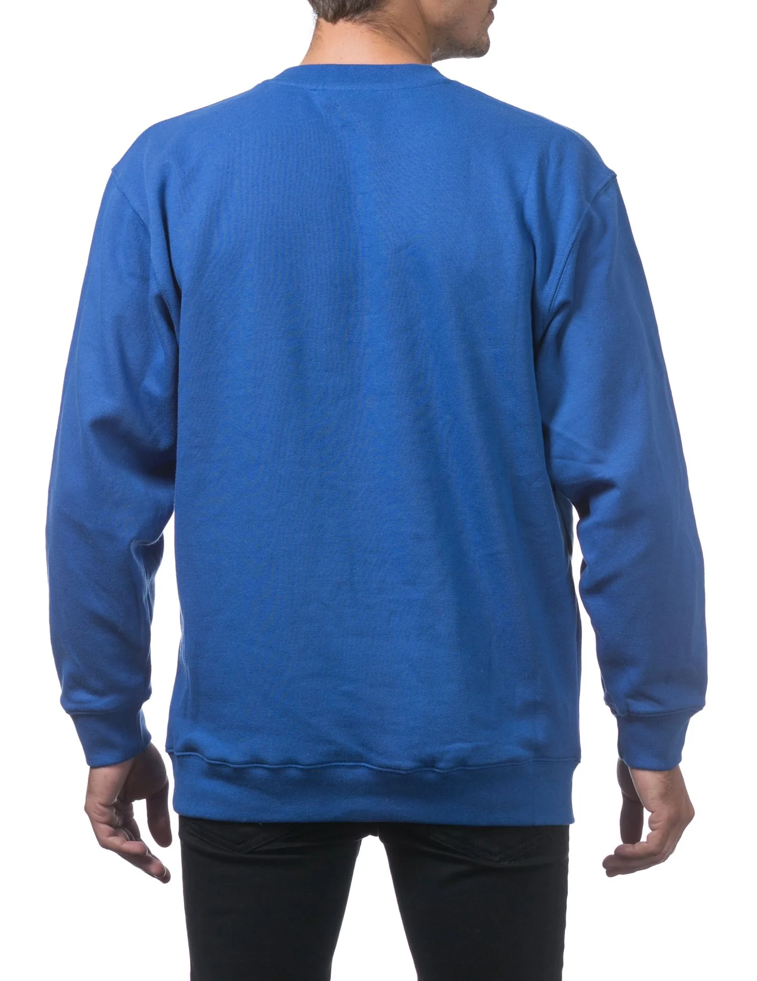 Pro Club Heavyweight Crew Neck Fleece Pullover Sweater (13oz) - ROYAL - Image 3