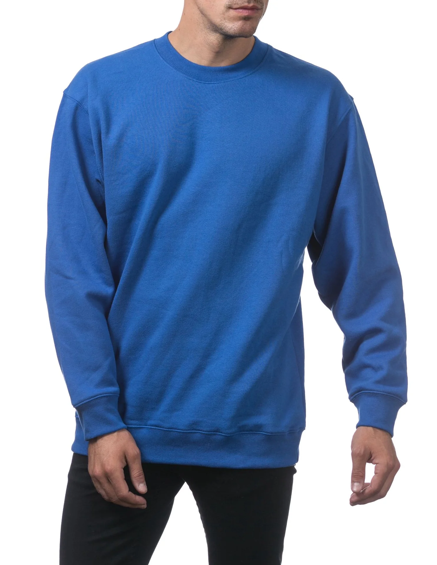 Pro Club Heavyweight Crew Neck Fleece Pullover Sweater (13oz) - ROYAL - Image 5