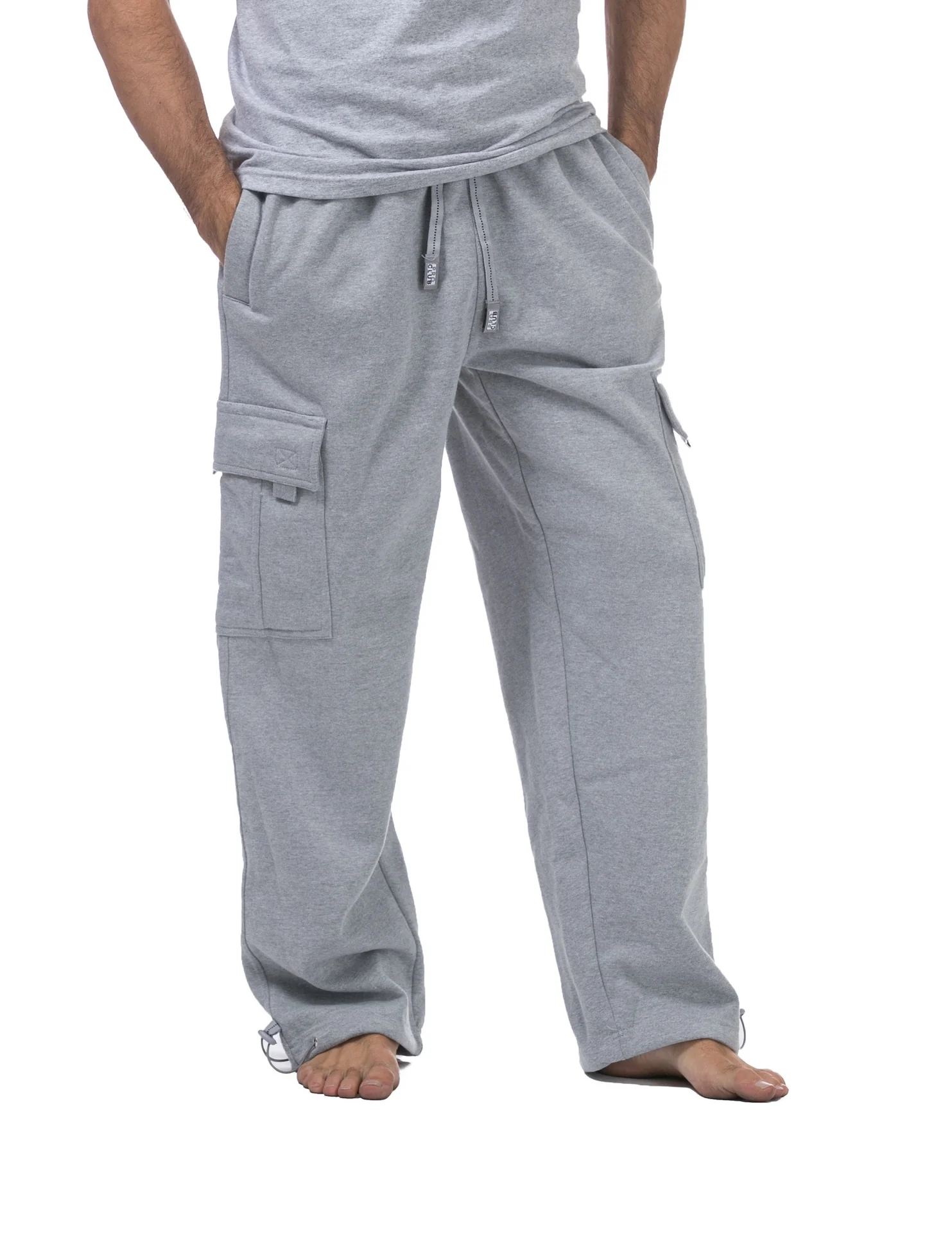 Pro Club Heavyweight Fleece Cargo Pants - GREY - Image 6