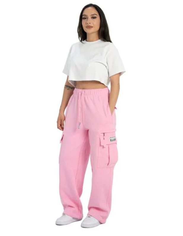 Pro Club Heavyweight Fleece Cargo Pants - Pink - Image 2