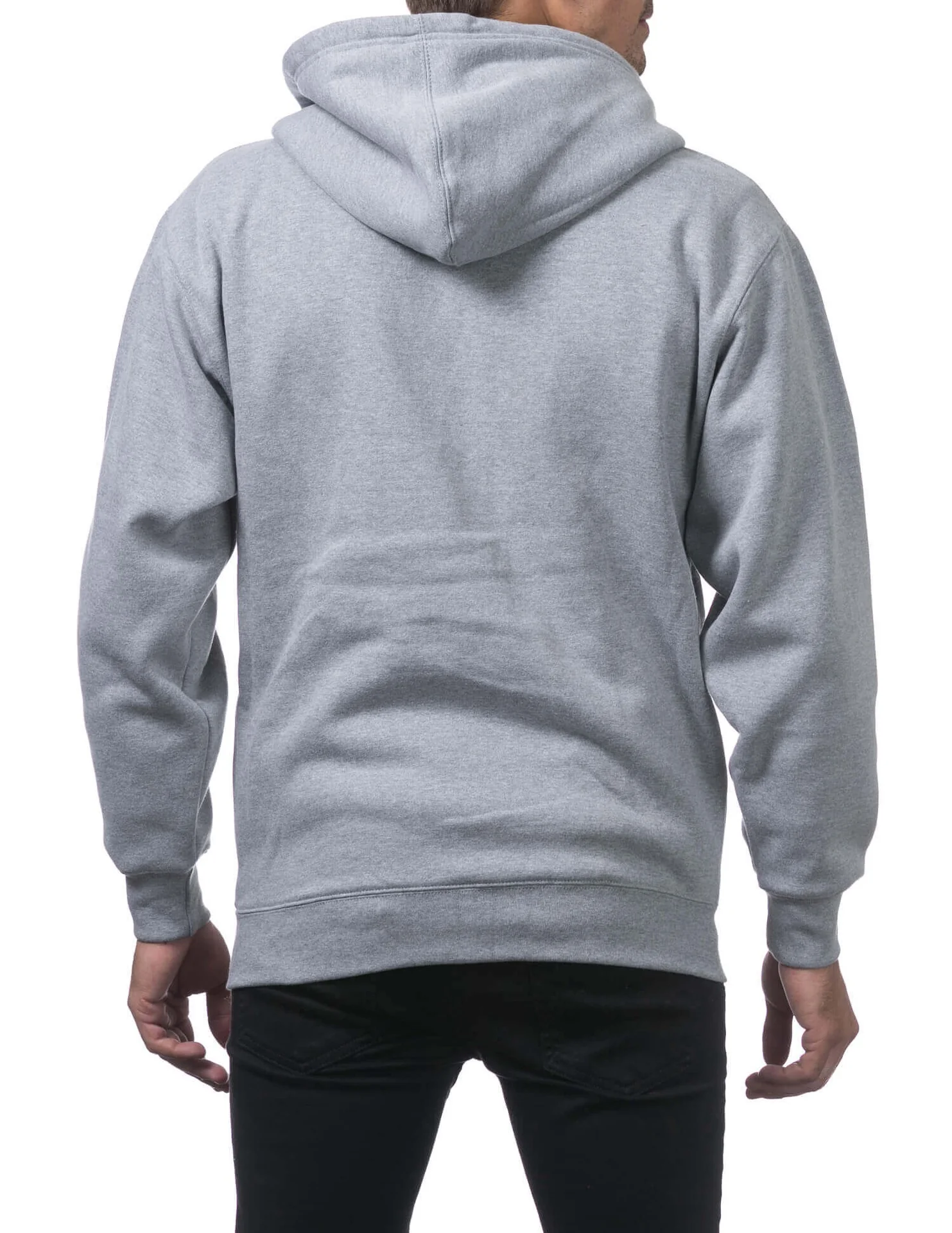 Pro Club Heavyweight Full Zip Fleece Hoodie - GRAY - Image 4