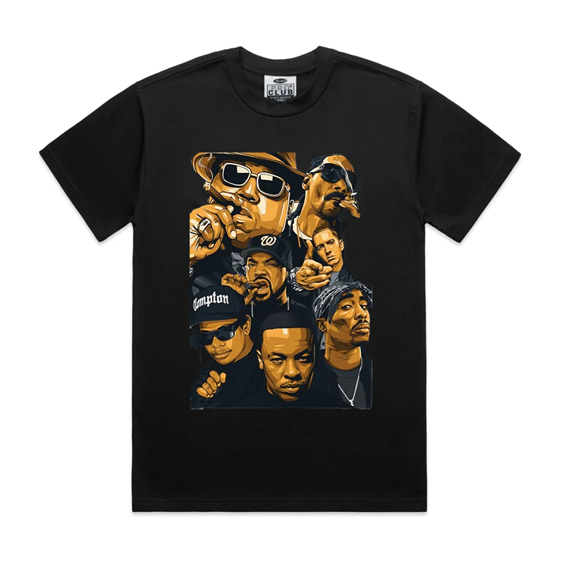 PRO CLUB  HEAVYWEIGHT HIP HOP GROUP DIGITAL PRINTED TEE - Image 3