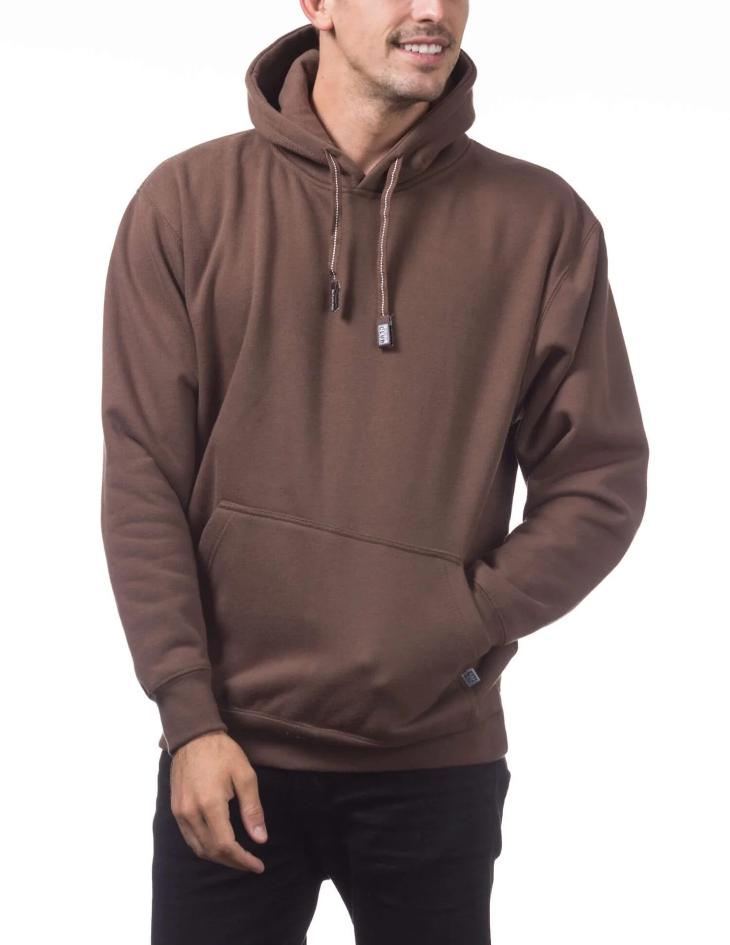 Pro Club Heavyweight Pullover Hoodie (13oz) - BROWN - Image 3