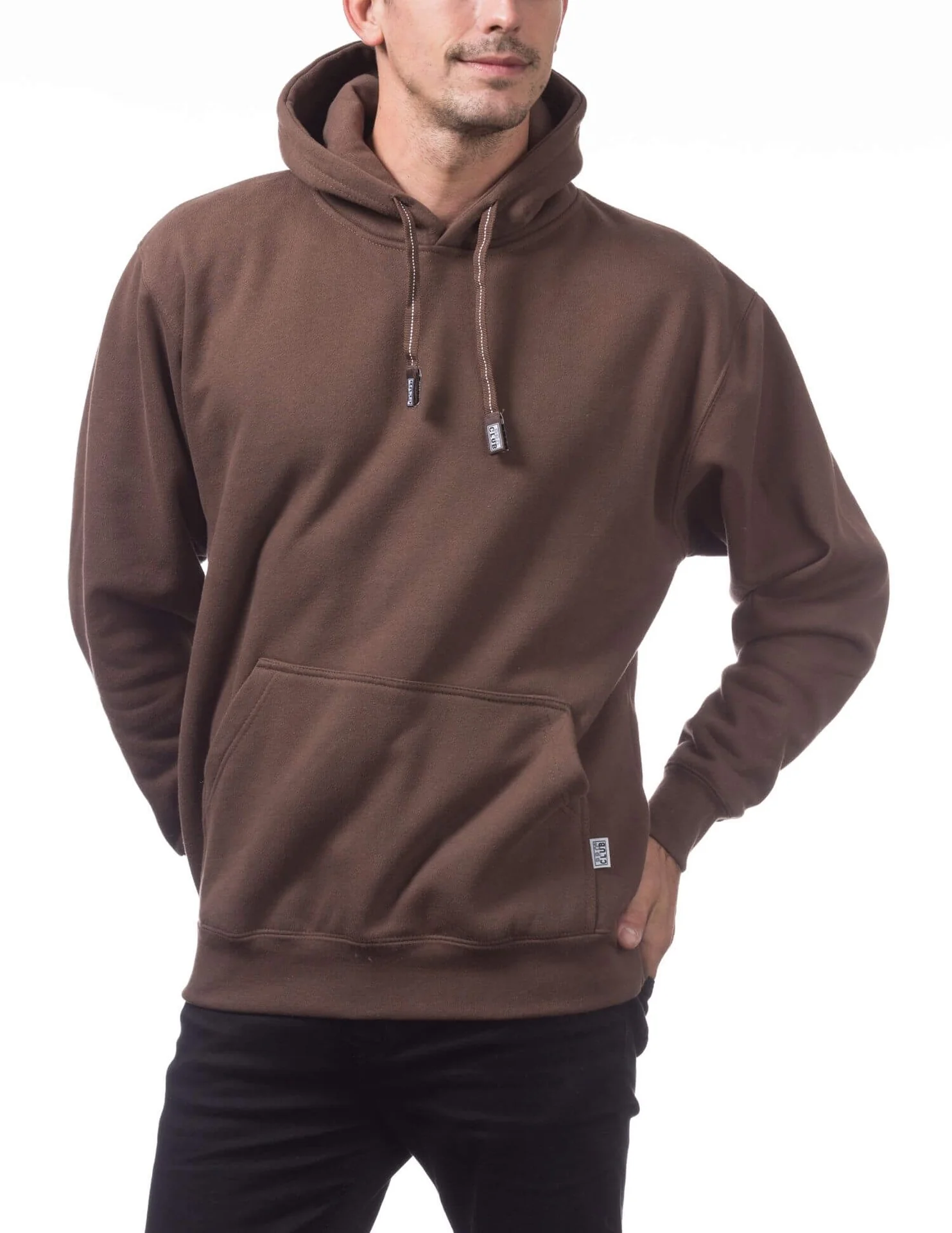 Pro Club Heavyweight Pullover Hoodie (13oz) - BROWN - Image 4
