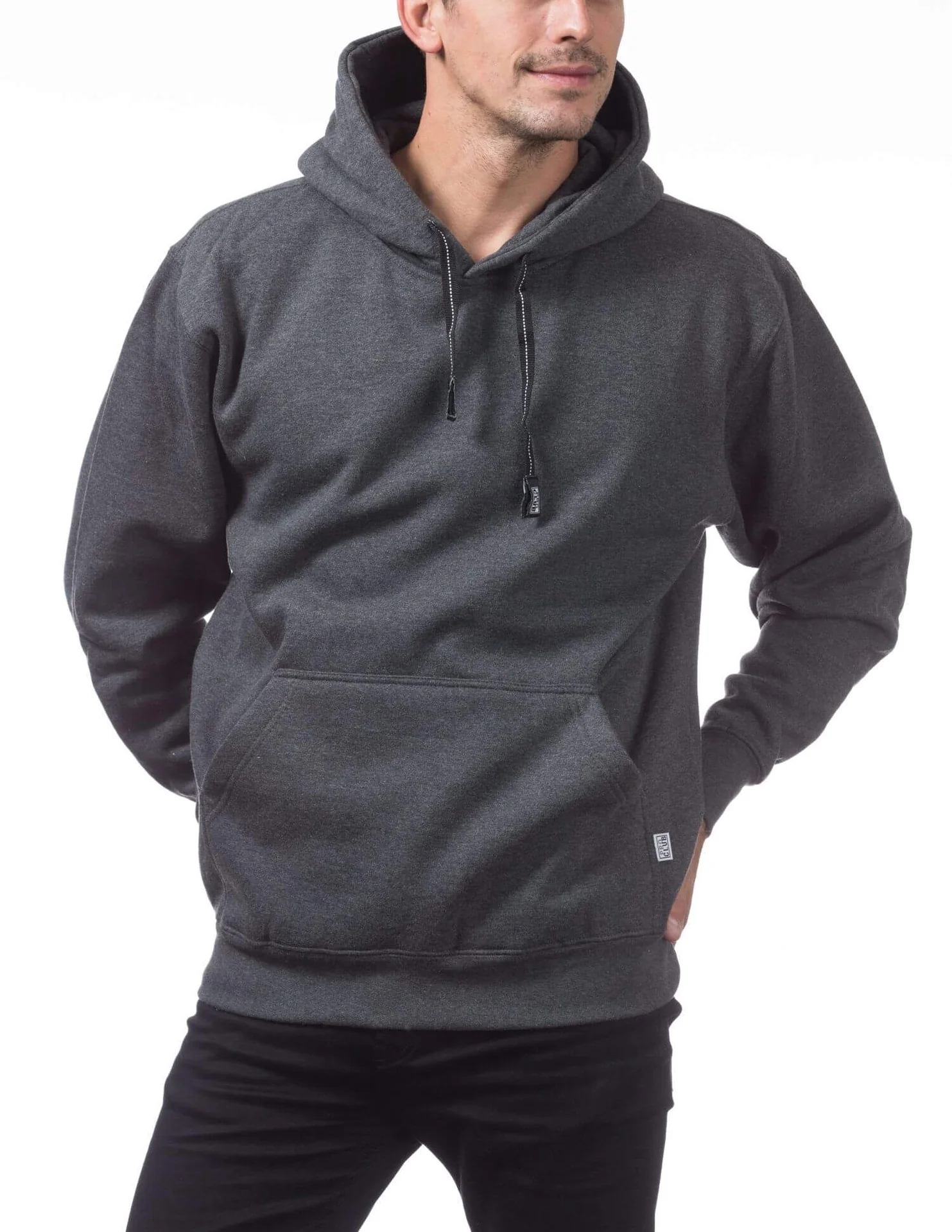 Pro Club Heavyweight Pullover Hoodie (13oz) - CHARCOAL - Image 3