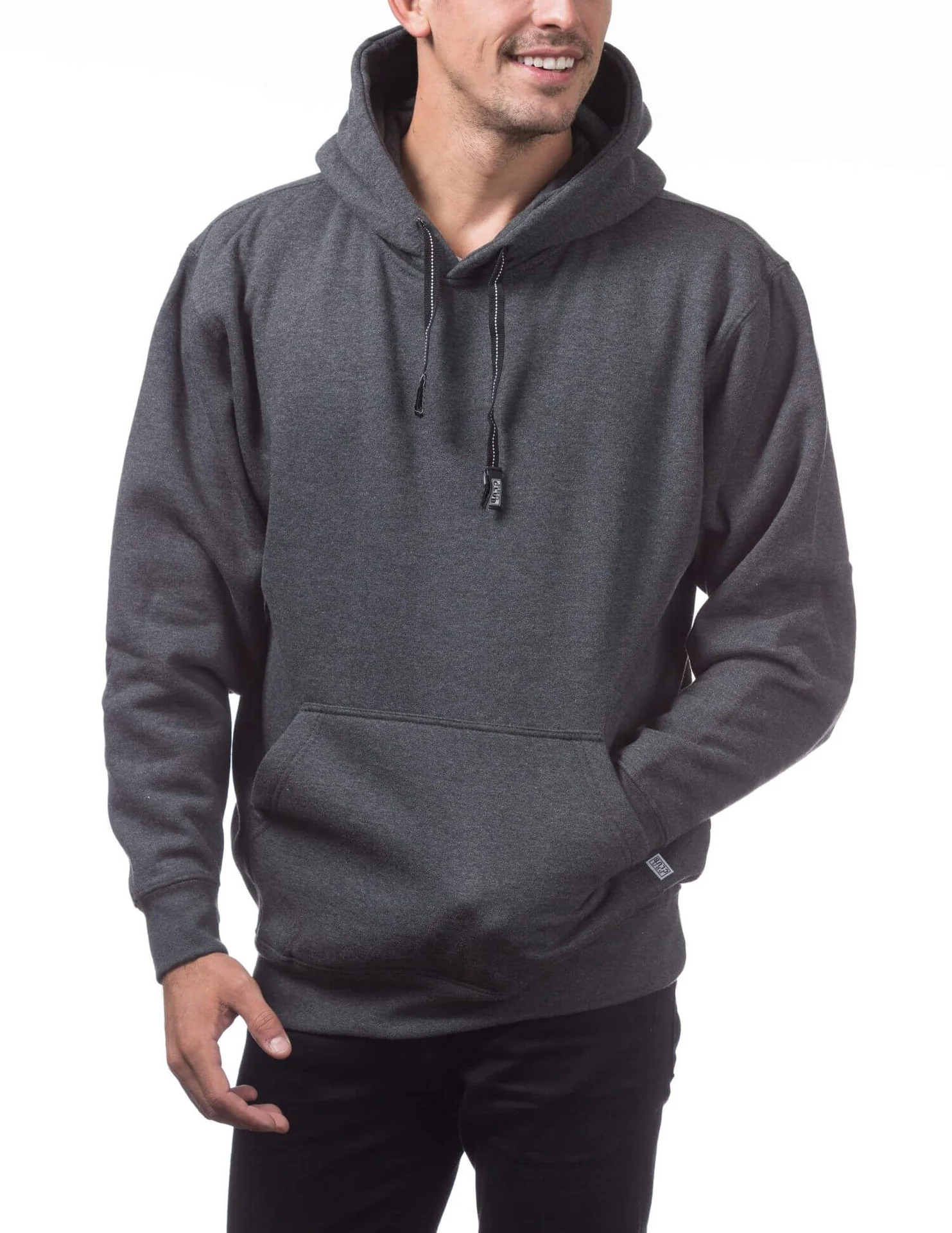 Pro Club Heavyweight Pullover Hoodie (13oz) - CHARCOAL - Image 6
