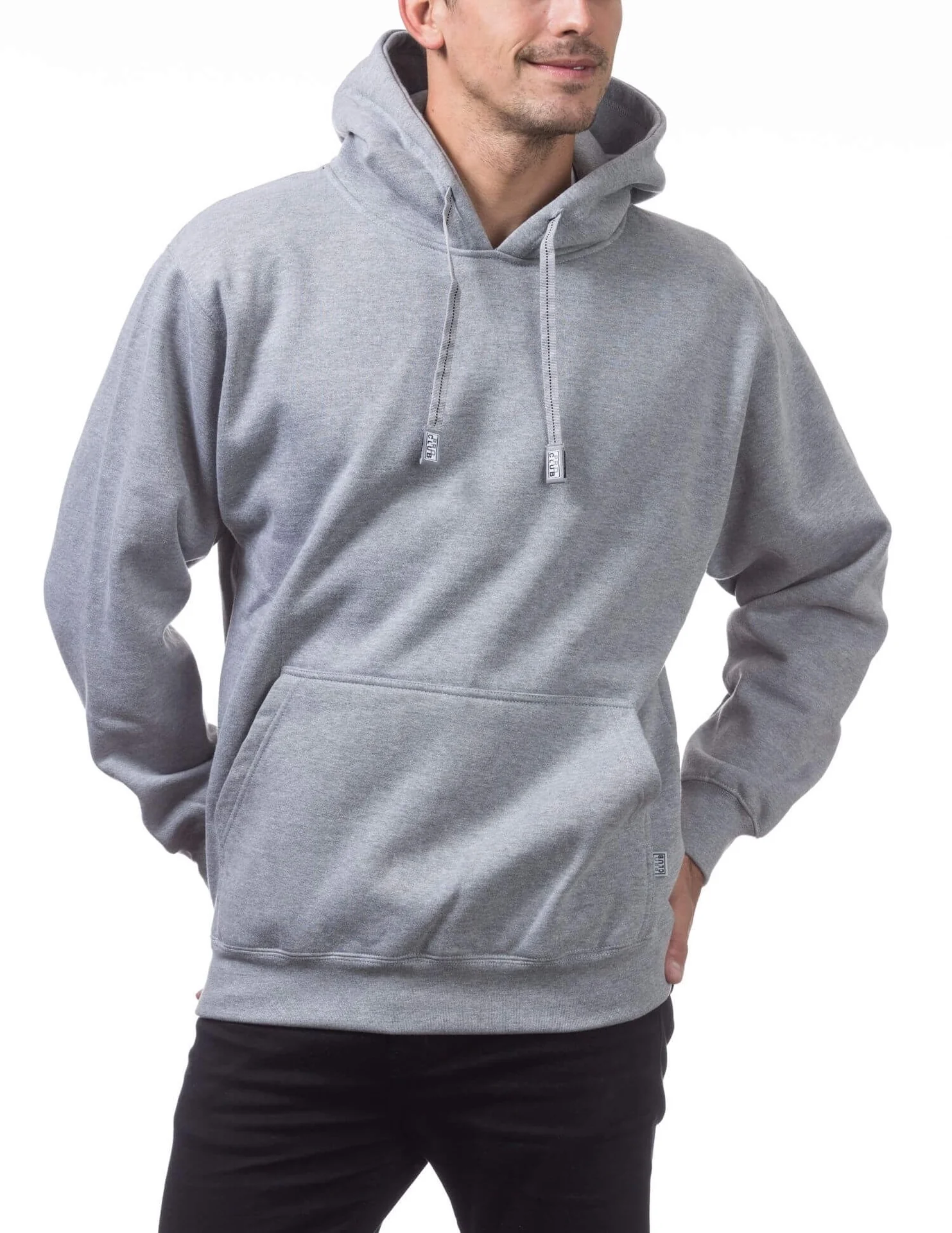 Pro Club Heavyweight Pullover Hoodie (13oz) - GRAY - Image 4